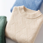 Karlo - Men's Textured Cashmere Knit Crewneck Sweater