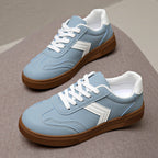 Karyn - Women's Retro Chevron Stripe Low-Top Sneakers
