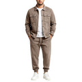 Kayden - Men's Faux Suede Dual Pocket Button-Front Co-ord  Set 2