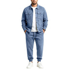 Kayden - Men's Faux Suede Dual Pocket Button-Front Co-ord  Set 3