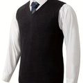 Kenneth - Men's Ribbed Sleeveless V-Neck Sweater Vest