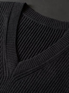 Kenneth - Men's Ribbed Sleeveless V-Neck Sweater Vest