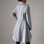 Kira - Women's Wool Notched Lapel Fit and Flare Dress 6
