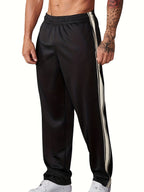 Landon - Men's Side-Stripe Relaxed Wide-Leg Track Pants 1