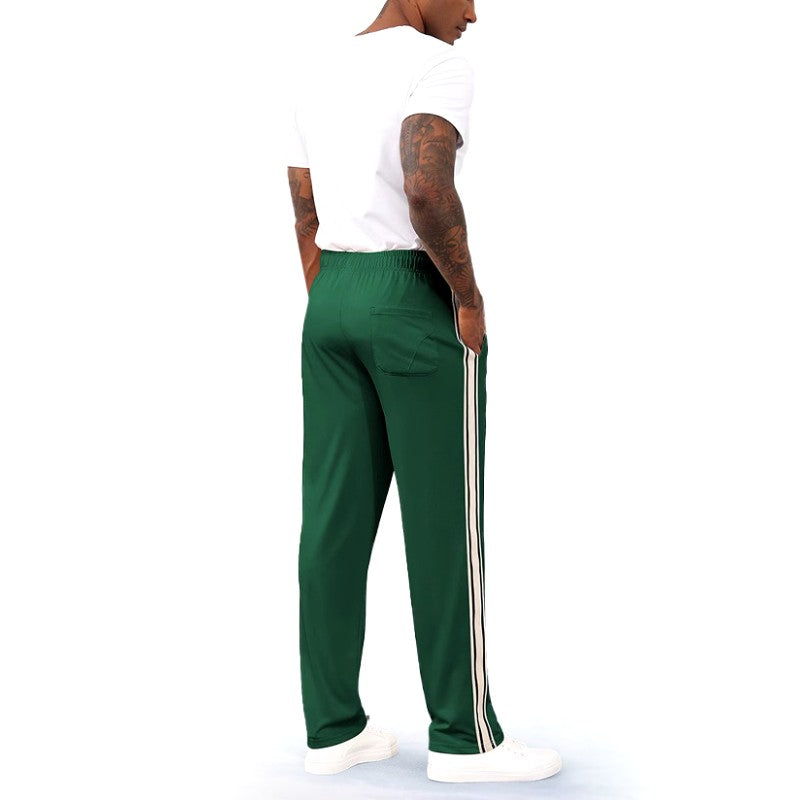 Landon - Men's Side-Stripe Relaxed Wide-Leg Track Pants 7