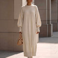 Liv - Women's Oversized Long Knit Sweater Dress 1