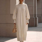 Liv - Women's Oversized Long Knit Sweater Dress 1