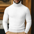 Logan - Men's Ribbed Cable-Knit Turtleneck Sweater