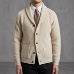 Lucas - Men's Button-Front Shawl Collar Cardigan