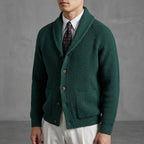 Lucas - Men's Button-Front Shawl Collar Cardigan