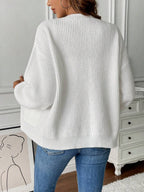 Lydia - Women's Ribbed-Cuff Cropped Cardigan with Front Pockets