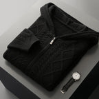 Marcus - Men's Cable Knit Hooded Zip Sweater