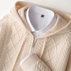Marcus - Men's Cable Knit Hooded Zip Sweater