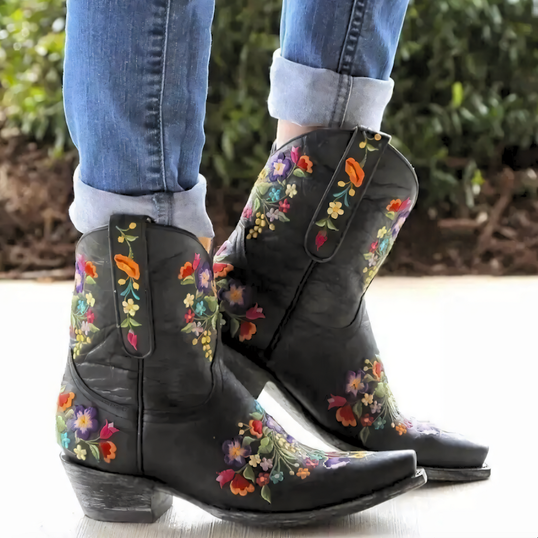 Marguerite - Women's Embroidered Cowboy Boots