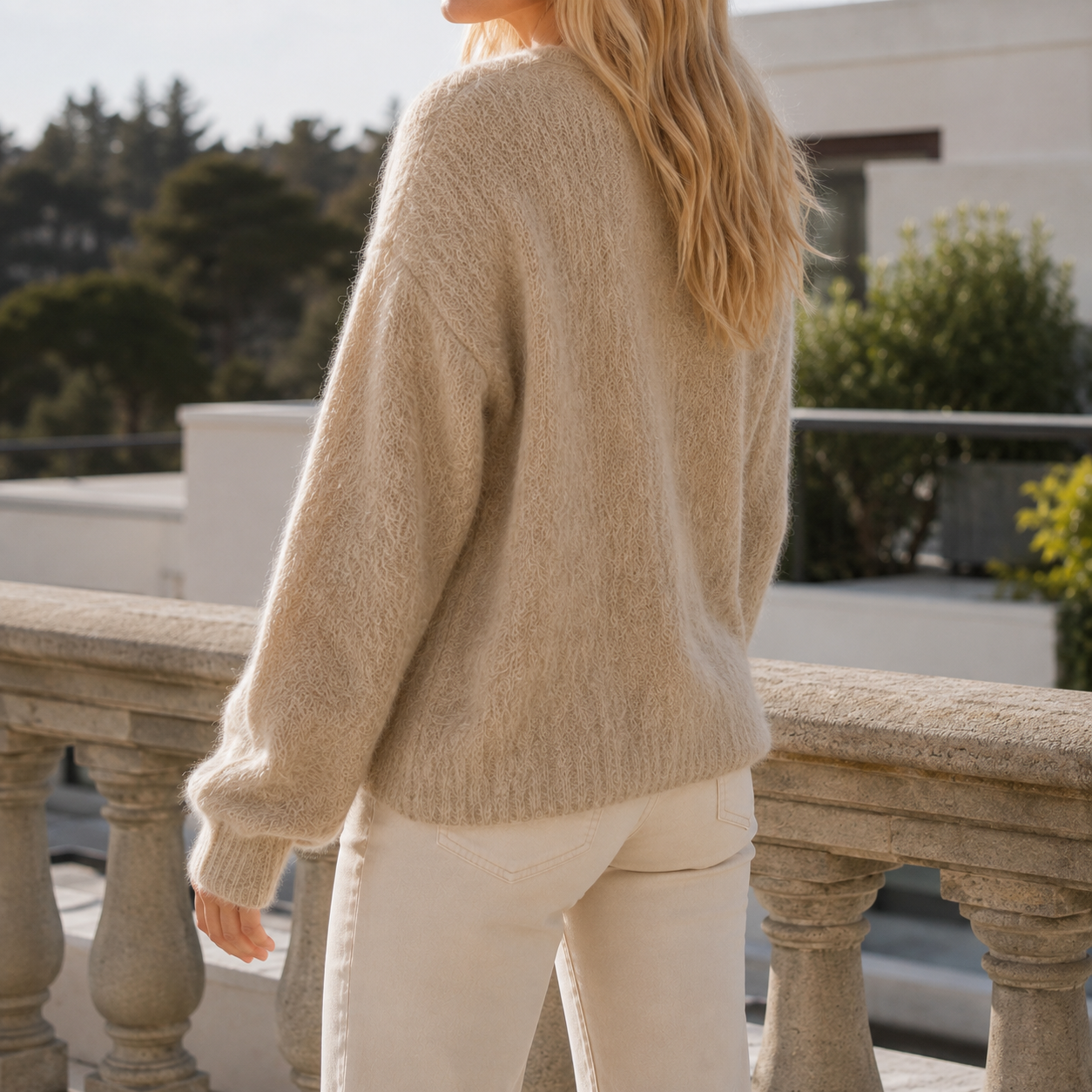 Maris - Women's Oversized Button-Front Cardigan in Soft Knit