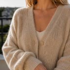 Maris - Women's Oversized Button-Front Cardigan in Soft Knit