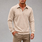 Mark - Men's Cable Knit Long Sleeve Quarter-Zip Sweater 1