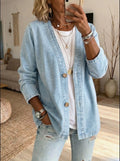 Marlene - Women's Denim Button Coat