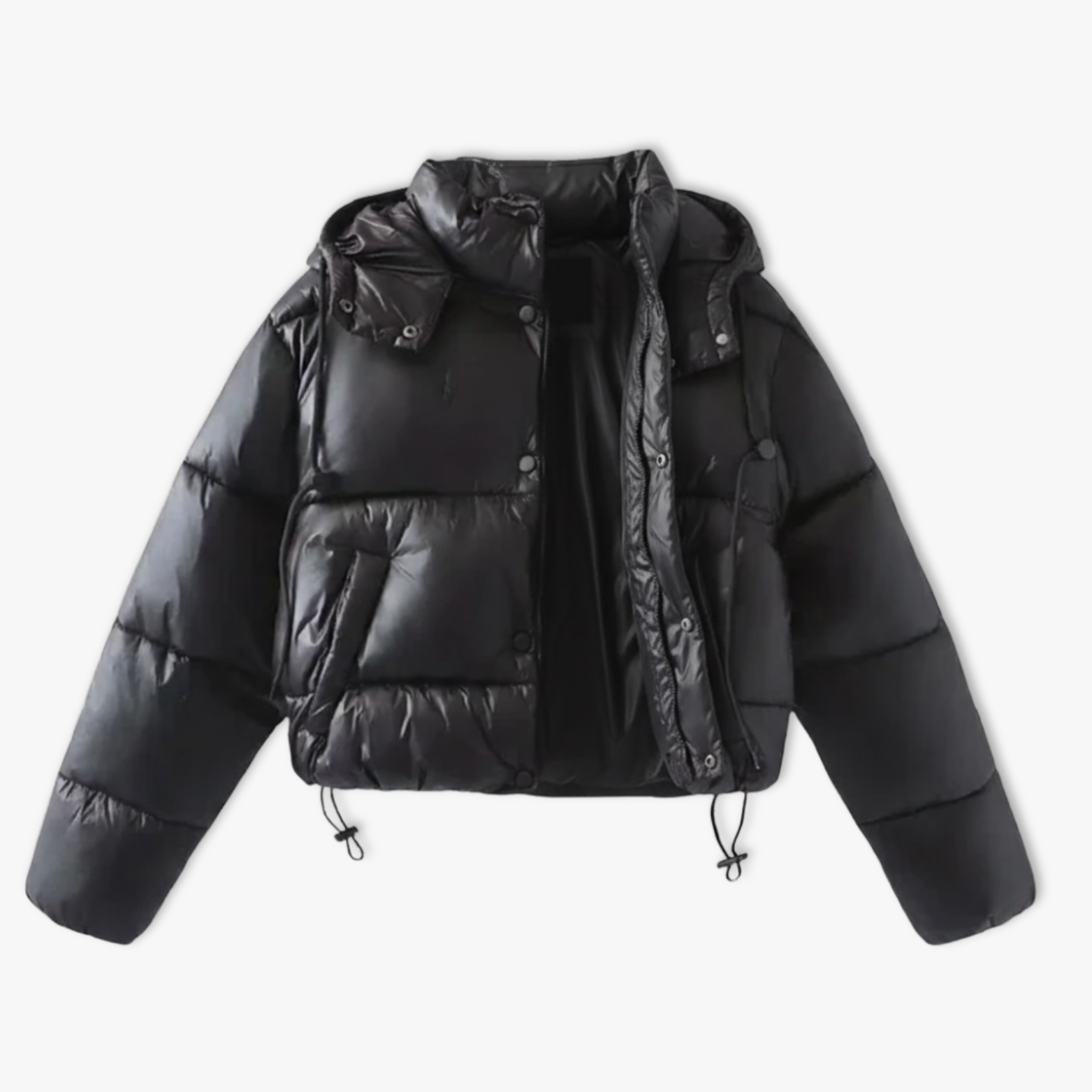 Marlowe - Women's Quilted Hooded Puffer Jacket with Mock Neck