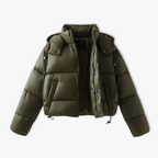 Marlowe - Women's Quilted Hooded Puffer Jacket with Mock Neck