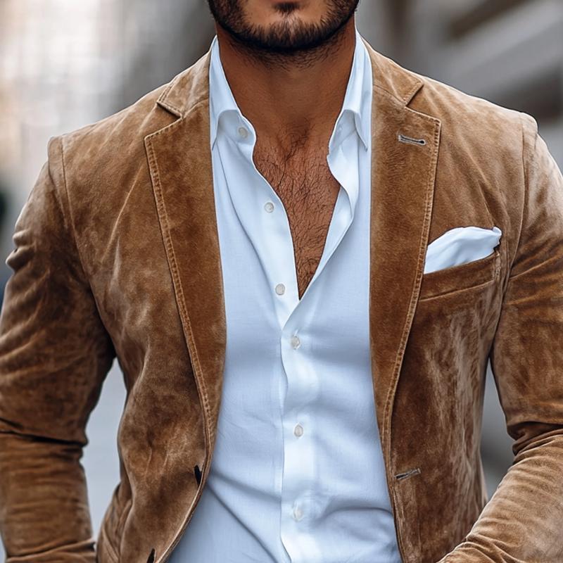 Matthias - Men's Suede Two-Button Blazer