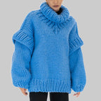 Maybel - Women's Chunky Knit Oversized Turtleneck Sweater 1