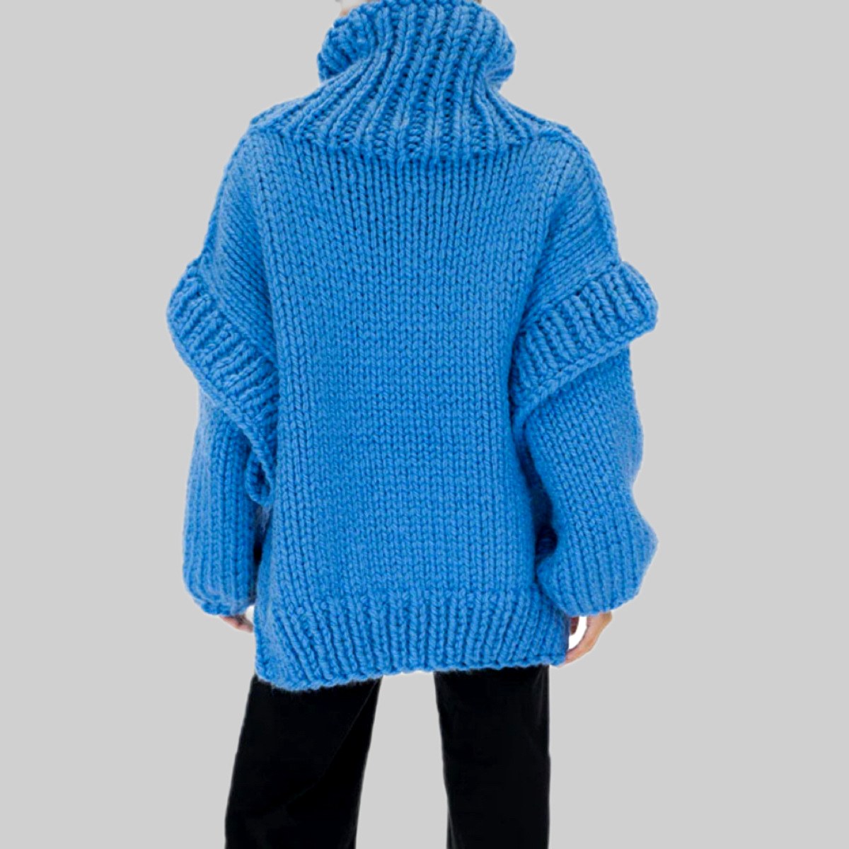 Maybel - Women's Chunky Knit Oversized Turtleneck Sweater 7
