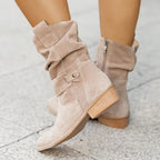 Natalia - Women's Suede Slouch Ankle Boot