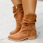 Natalia - Women's Suede Slouch Ankle Boot