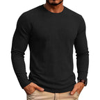 Nathan - Men's Geometric Textured Crew Neck Shirt 2