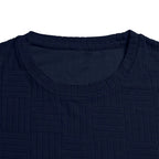 Nathan - Men's Geometric Textured Crew Neck Shirt 8