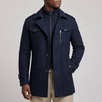 Nicholas - Men's Notch-Lapel Wool-Blend Overcoat