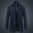 Nicholas - Men's Notch-Lapel Wool-Blend Overcoat