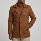 Nicholas - Men's Notch-Lapel Wool-Blend Overcoat