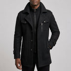 Nicholas - Men's Notch-Lapel Wool-Blend Overcoat