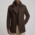 Nicholas - Men's Notch-Lapel Wool-Blend Overcoat