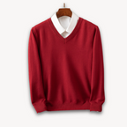 Perceval - Men's V-Neck Cashmere Pullover