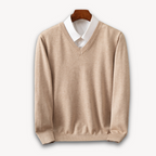 Perceval - Men's V-Neck Cashmere Pullover