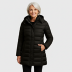 Precy - Women's Puffer Coat with Channel Quilting and Two-Way Zip