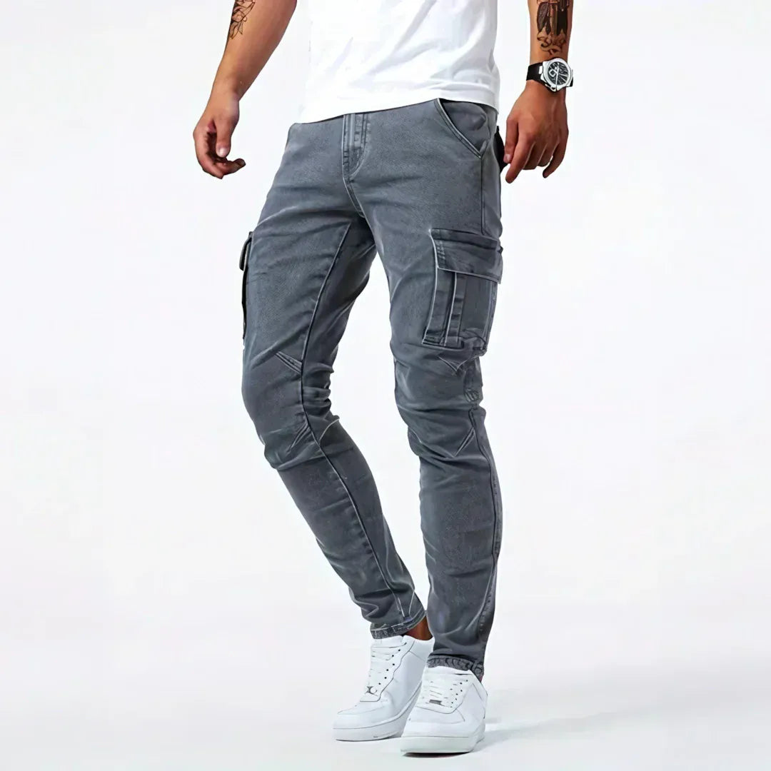 Preston - Men's Cargo Denim Jeans