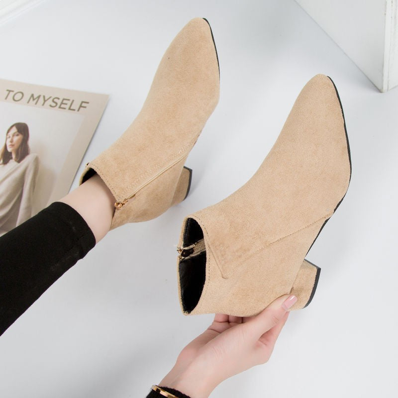 Quinley - Women's Leather Ankle Boots