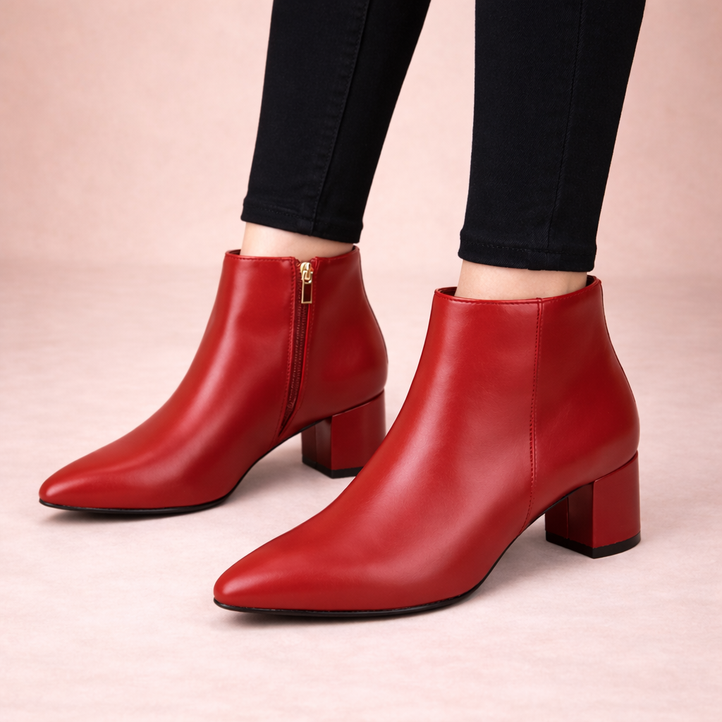 Quinley - Women's Leather Ankle Boots