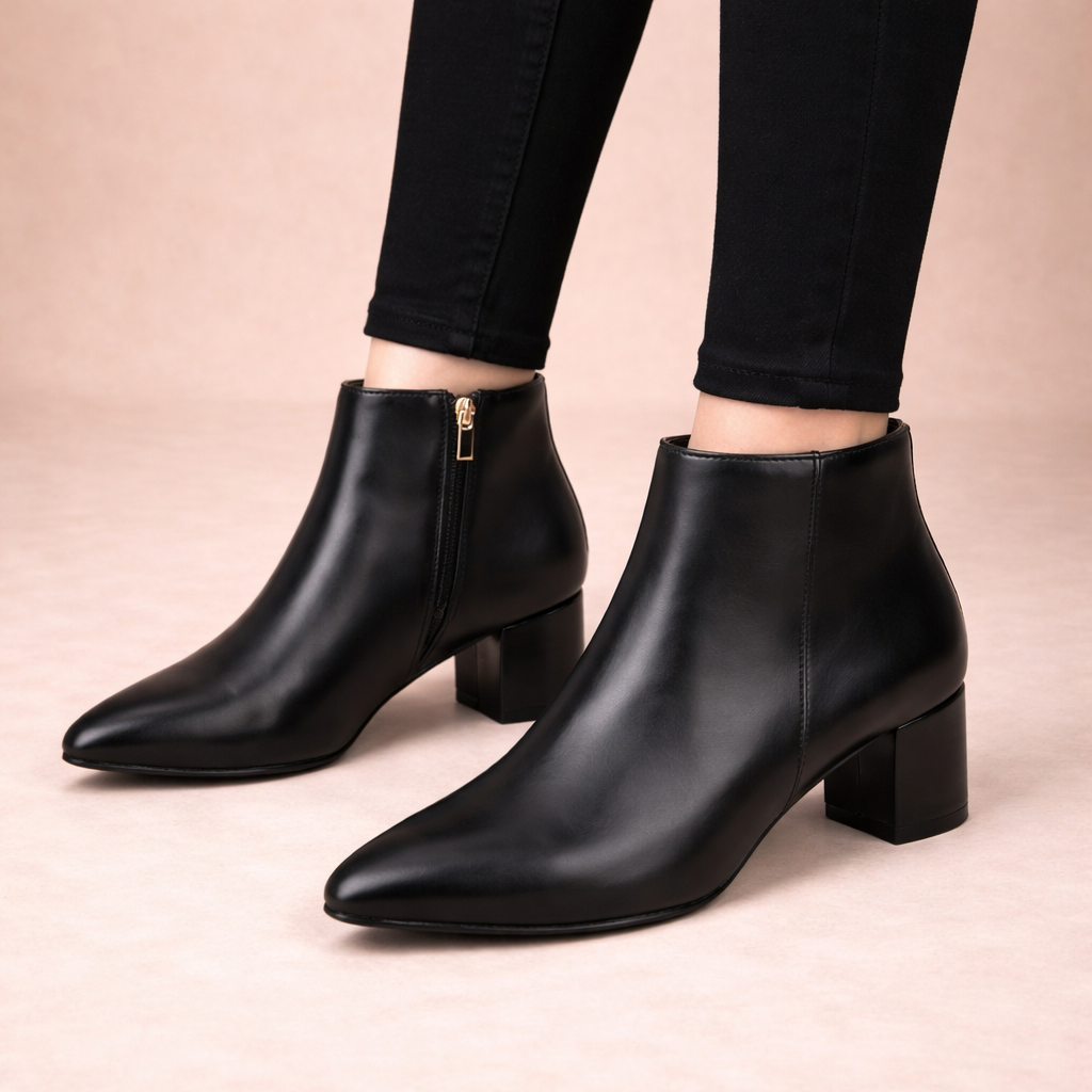 Quinley - Women's Leather Ankle Boots