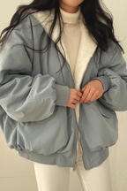 Raina - Women's Oversized Plush-Lined Bomber Jacket