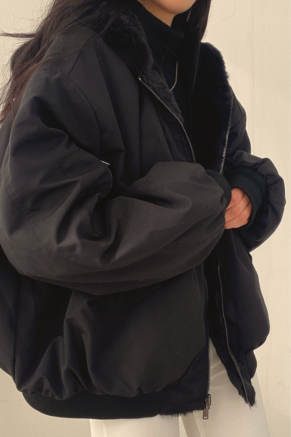 Raina - Women's Oversized Plush-Lined Bomber Jacket