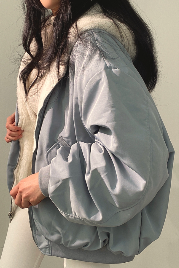Raina - Women's Oversized Plush-Lined Bomber Jacket
