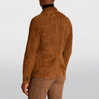 Raymond - Men's Faux Suede Notch Lapel Blazer with Pockets 3