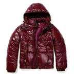 Riley  - Women's Glossy Quilted Puffer Jacket with Hood
