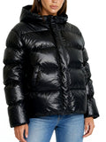 Rosette - Women's Zip-Up Hooded Quilted Jacket with Pockets 2