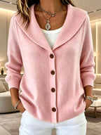 Sadie - Women's Shawl-Collar Button-Up Knit Cardigan 4